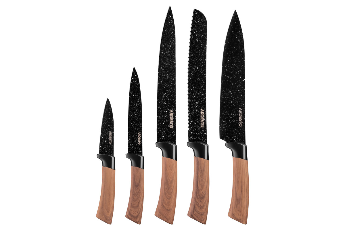 Набор ножей Ardesto Midori AR-2105-BWD 5 предметов коричневый