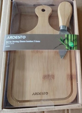 Набор для подачи сыра Ardesto Midori AR0936 19х11х0.8 см бежевый Набор для подачи сыра Ardesto Midori AR0936 19х11х0.8 см бежевый