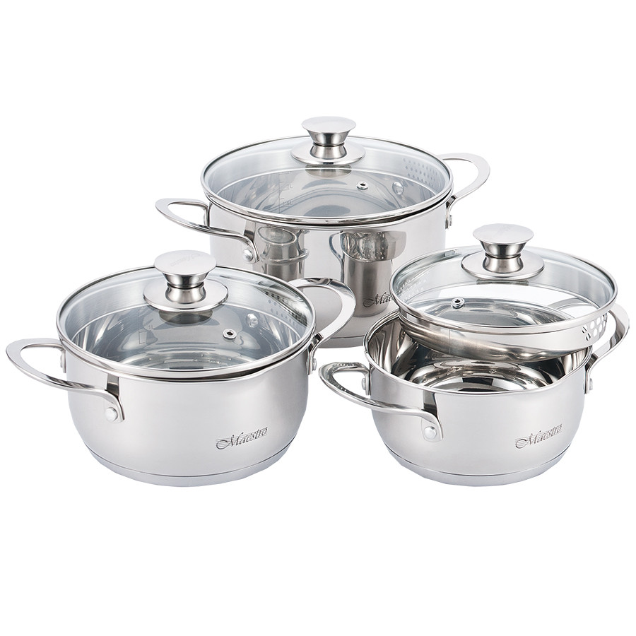 Набор кастрюль 6 предметов Maestro MR-3510-6L Набор кастрюль 6 предметов Maestro MR-3510-6L