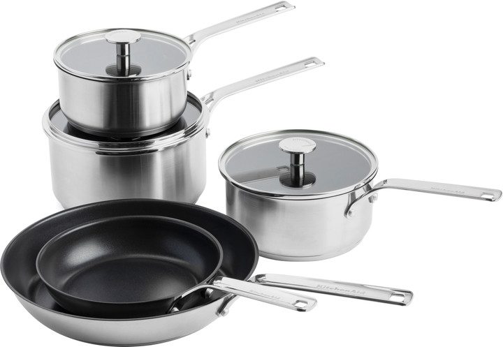 Набор посуды KitchenAid SSS CC004221-001 8 предметов серебристый Набор посуды KitchenAid SSS CC004221-001 8 предметов серебристый
