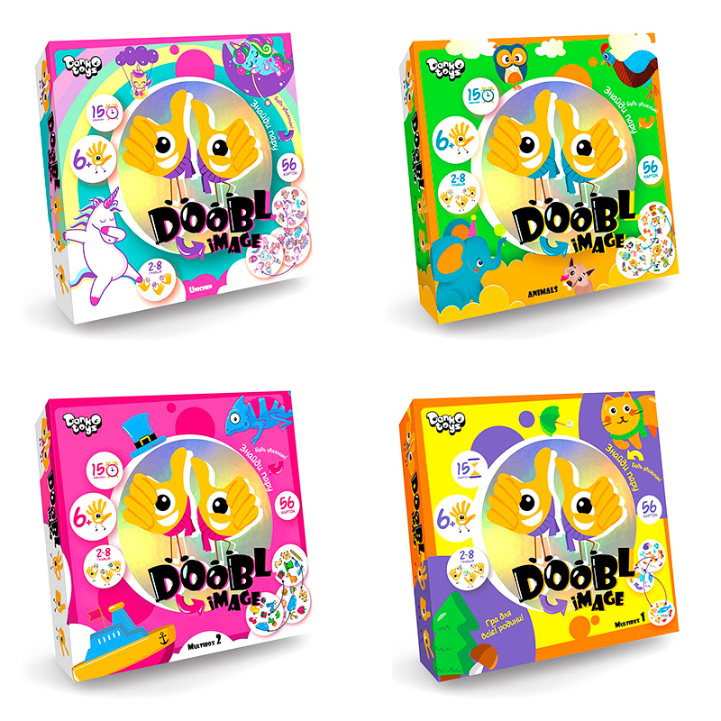 Настольная игра Danko Toys Doobl Image DBI-01-01U-02U-03U-04U