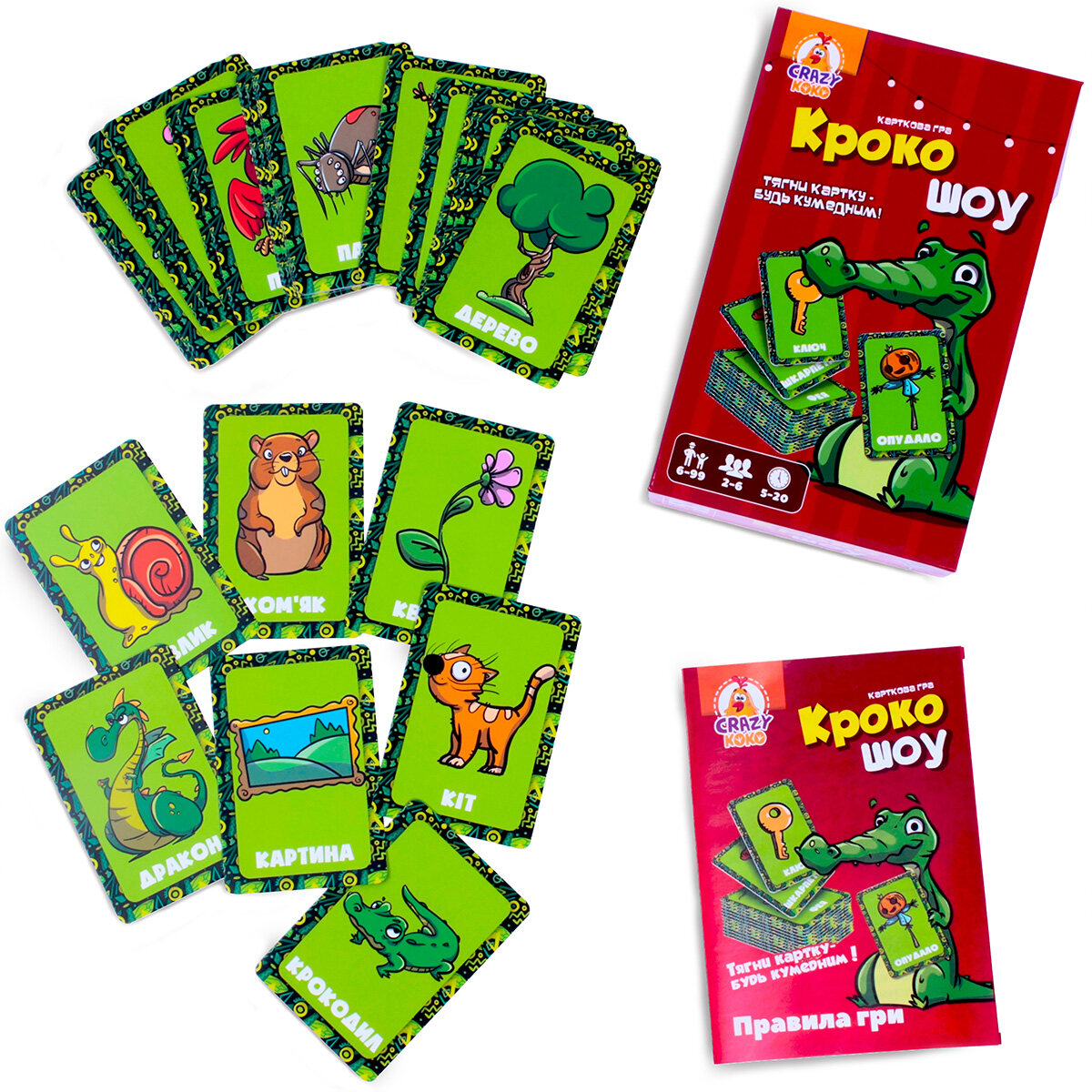 Настольная игра Vladi Toys Крокошоу VT8077-02 50 карт