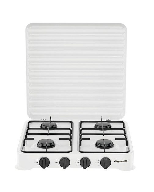 Плита настольная газовая VILgrand VGP-4042 WHITE 4 кВт белая