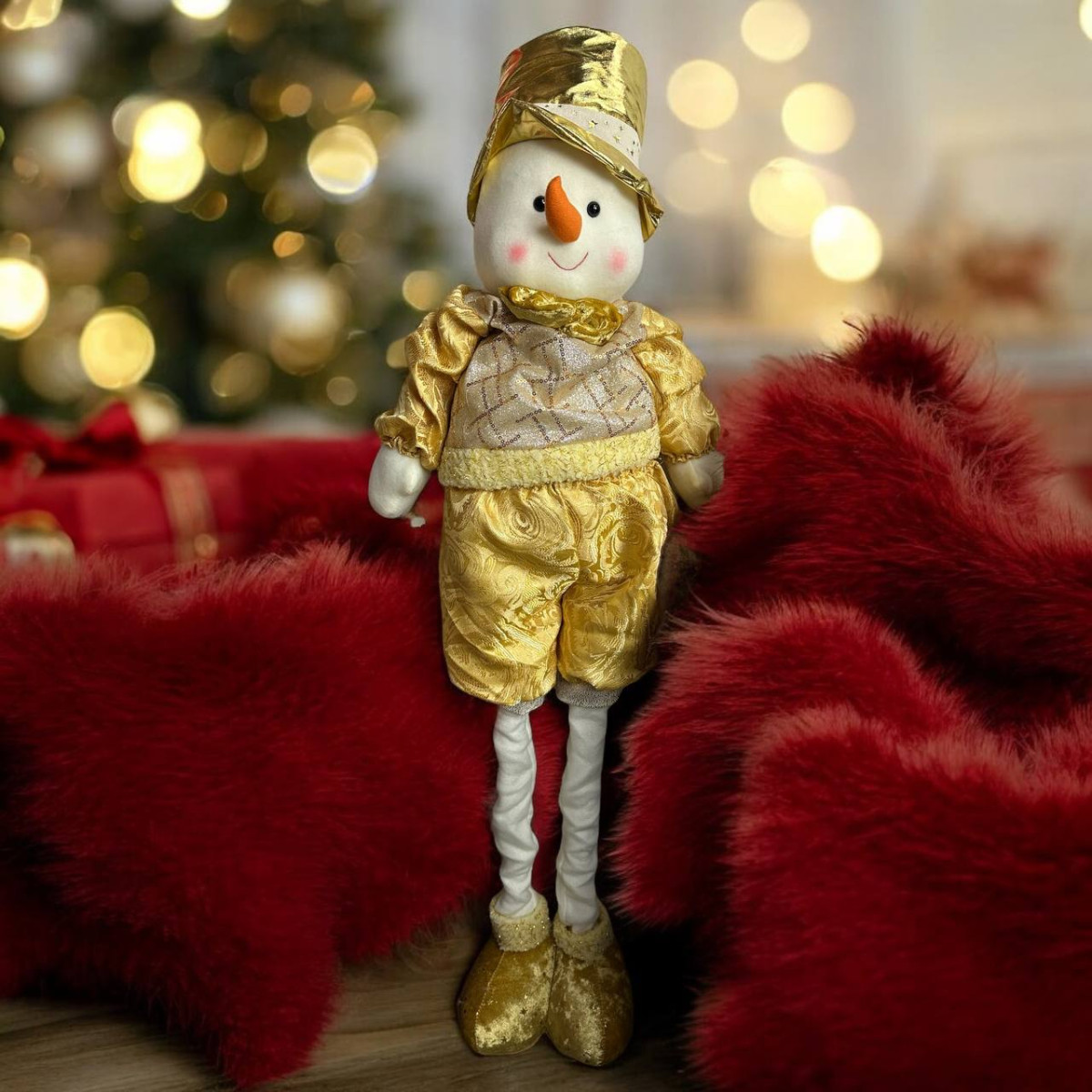 Фигура новогодняя Stenson Snowman M17238-A 19462 100 см