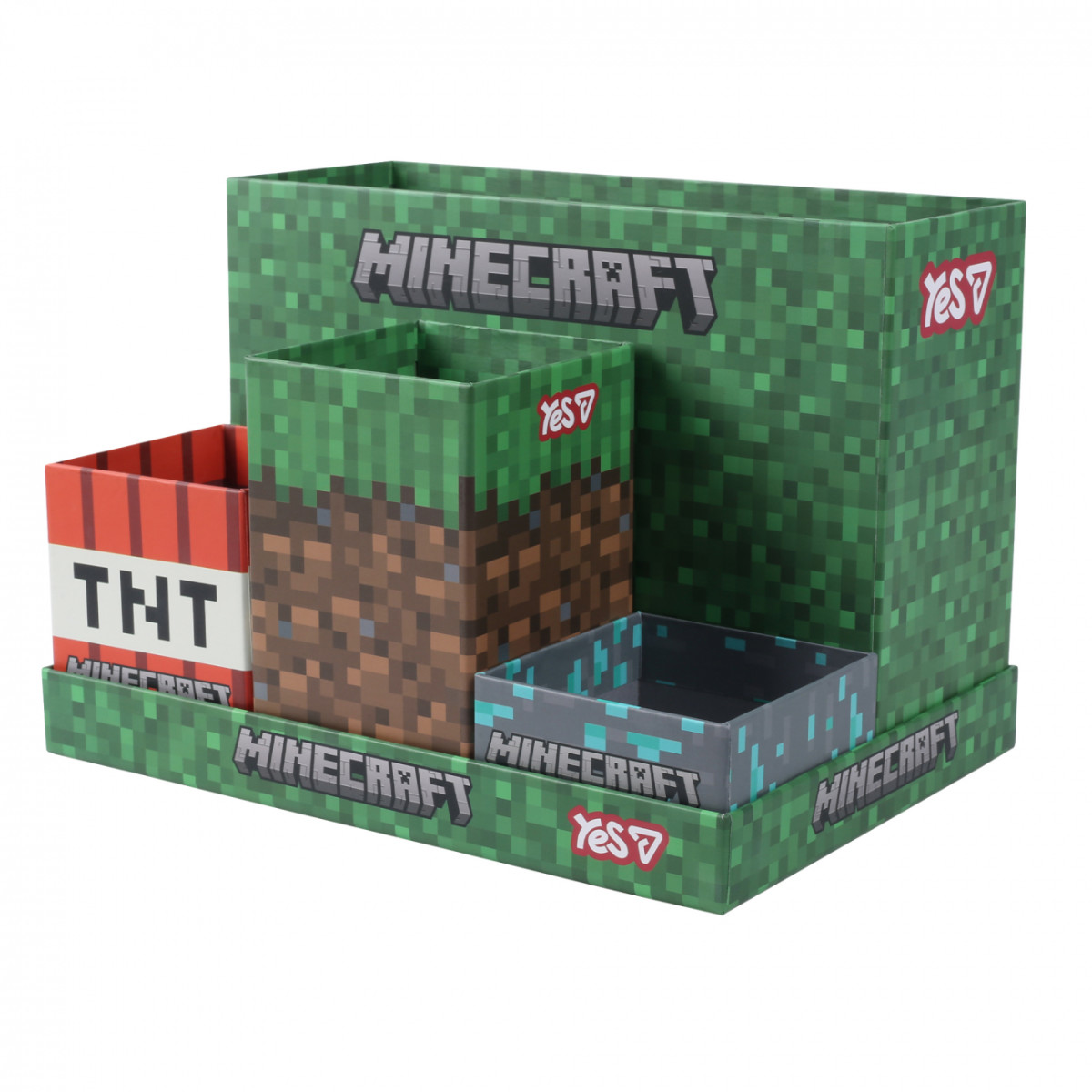 Органайзер настольный YES Minecraft green 708603 5 предметов