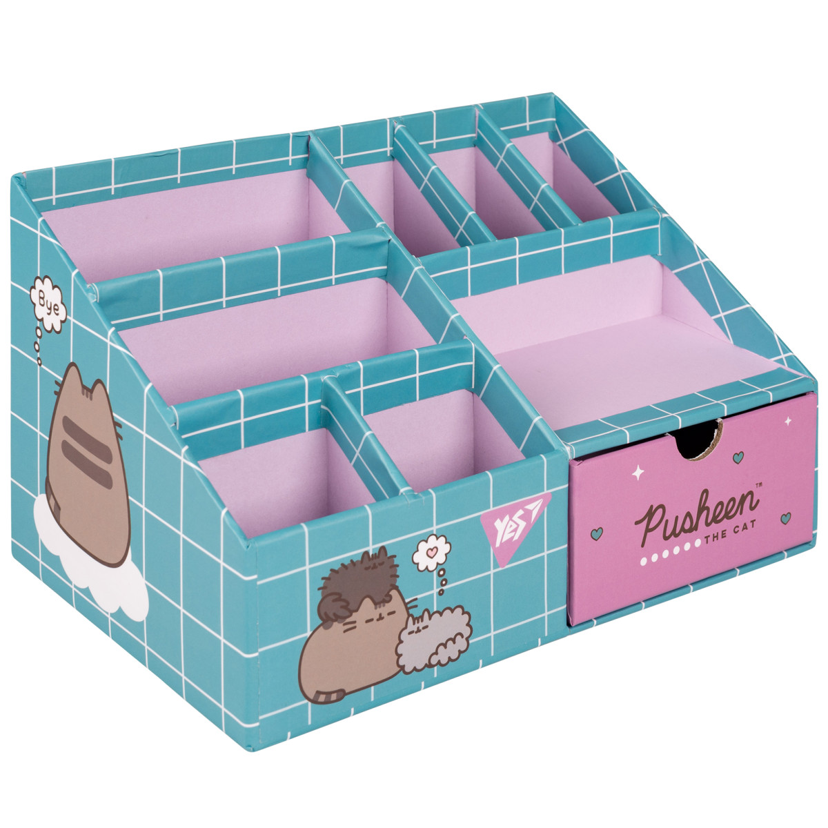 Органайзер настольный на 8 отделения YES Pusheen 708222 21х12х12 см