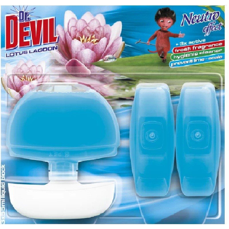 Туалетный блок Dr.Devil Neutro effect Лагуна Лотоса 8595025819666 165 мл