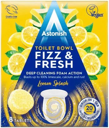 Таблетки для чистки унитазов Astonish toilet bowl cleaner Lemon 5060060212732 8 шт