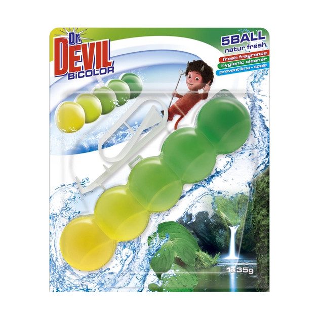 Подвесной блок для унитаза Dr. Devil WC BiColor Природная свежесть 8595025829733 35 г