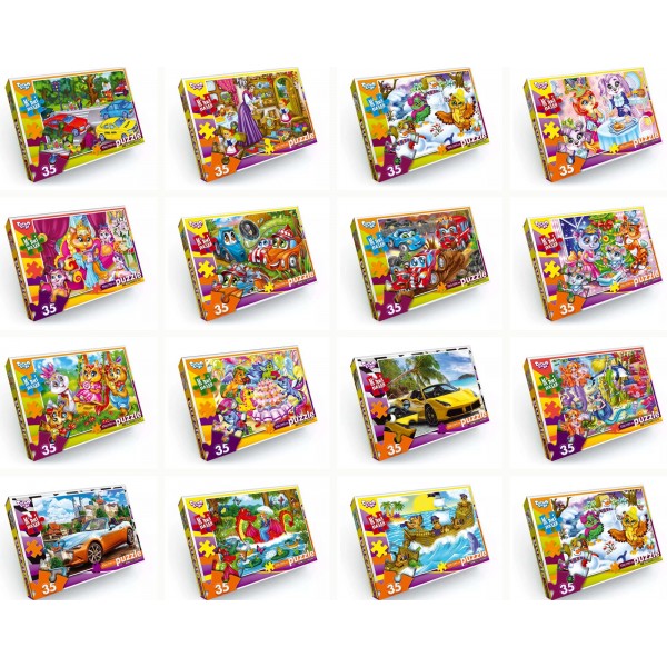 Пазлы Danko Toys C35-12-01-02-03-04-16 35 деталей