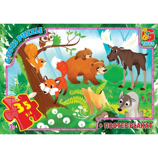 Пазлы G-Toys Учимся с удовольствием GF04 35 деталей