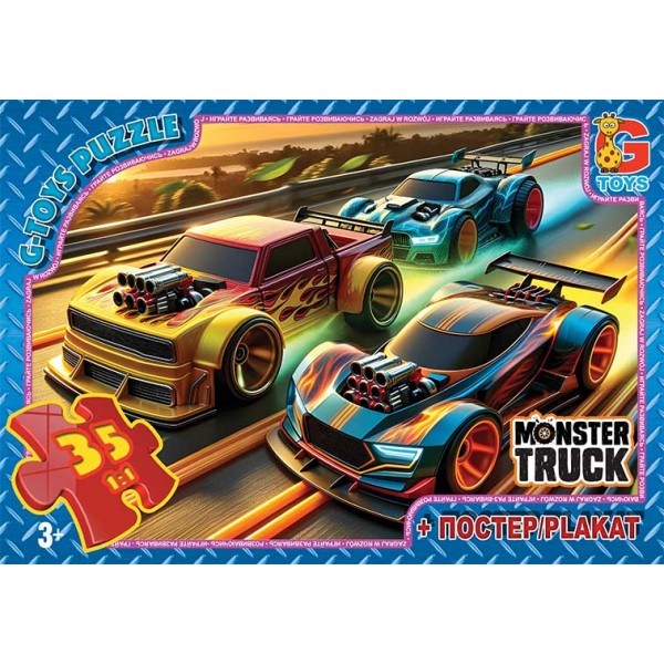 Пазлы G-Toys Монстер траки MT181 35 деталей