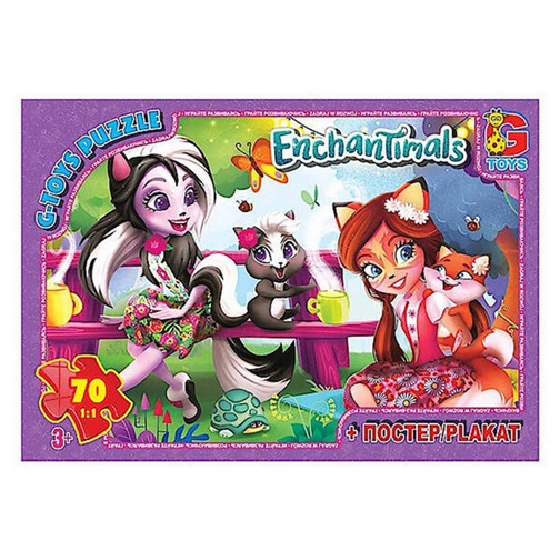 Пазлы G-Toys Enchantimals EA214 70 деталей