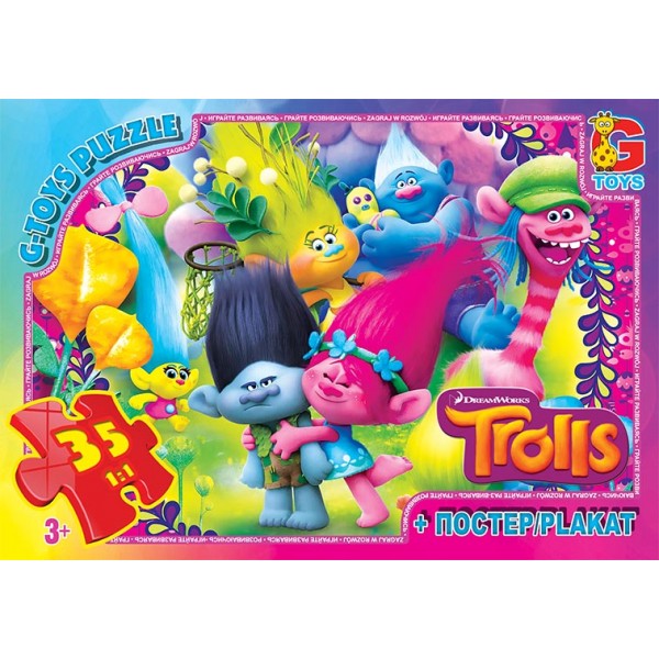 Пазлы G-Toys Тролли TR0075 35 деталей