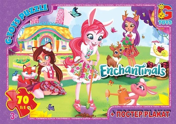 Пазлы G-Toys Enchantimals EA213 70 деталей