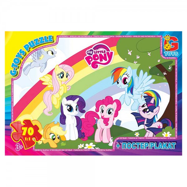 Пазлы G-Toys My little PONY MLP035 70 деталей