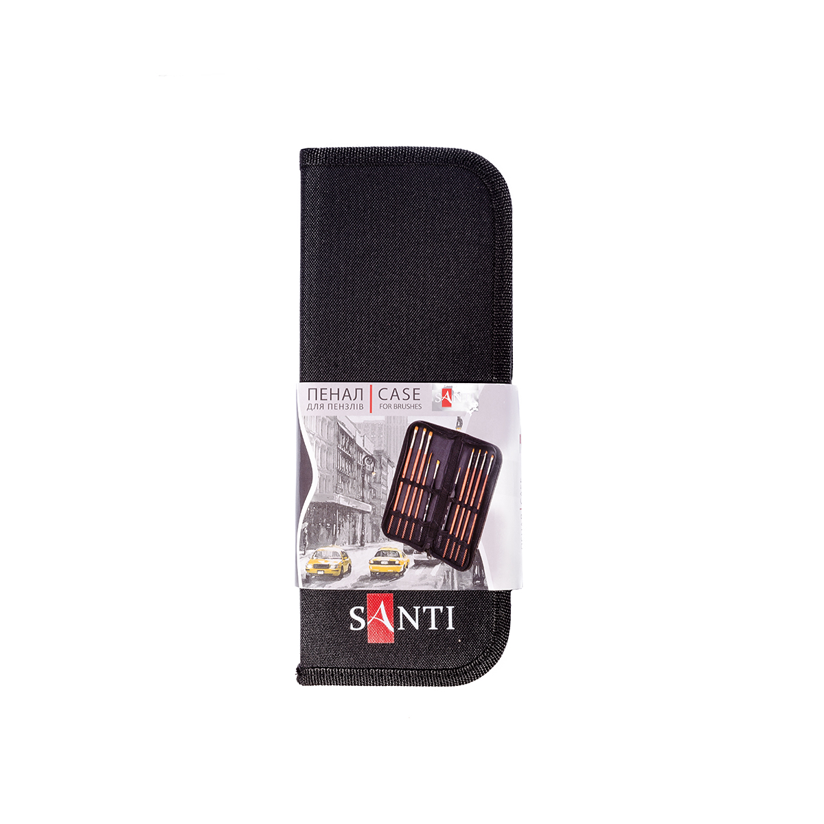 Пенал для кистей Santi 742624 3.5х15.5х37 см черный
