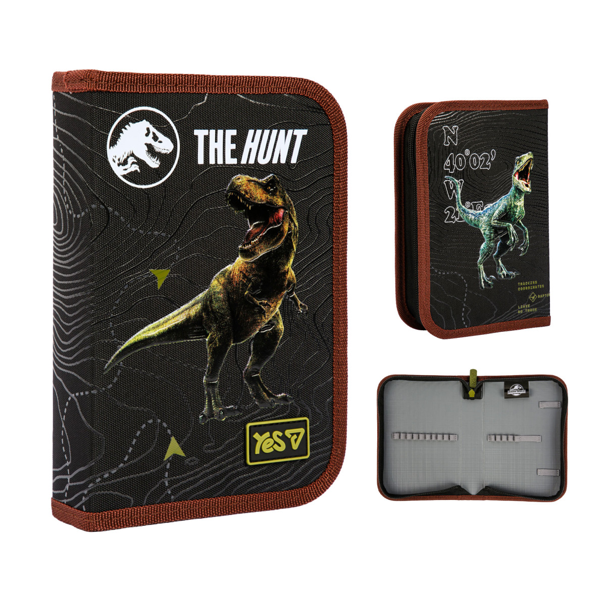 Пенал твердый одинарный без клапана YES HP-02 Jurassic World Dino 533726 3х13х21 см