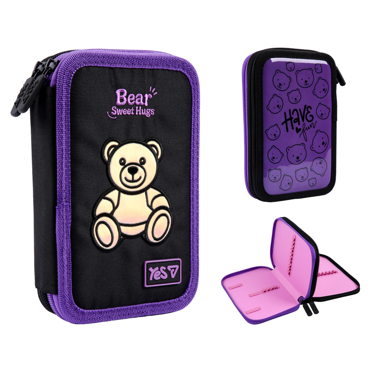 Пенал твердый YES HP-01 Bear Sweet Hugs 533710 4х13х21 см