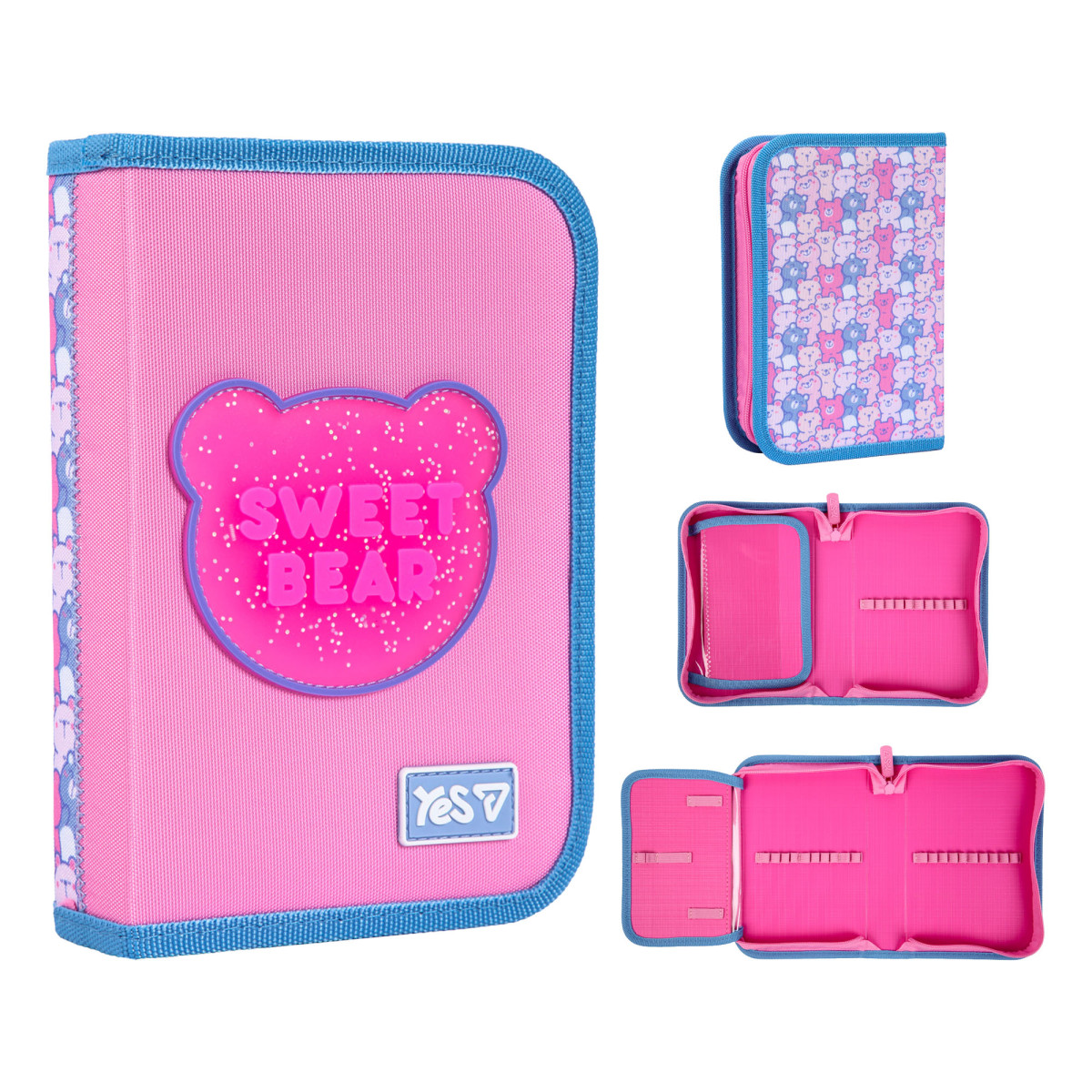 Пенал твердый одинарный с клапаном YES HP-03 Sweet Bear 533729 3х13х21 см