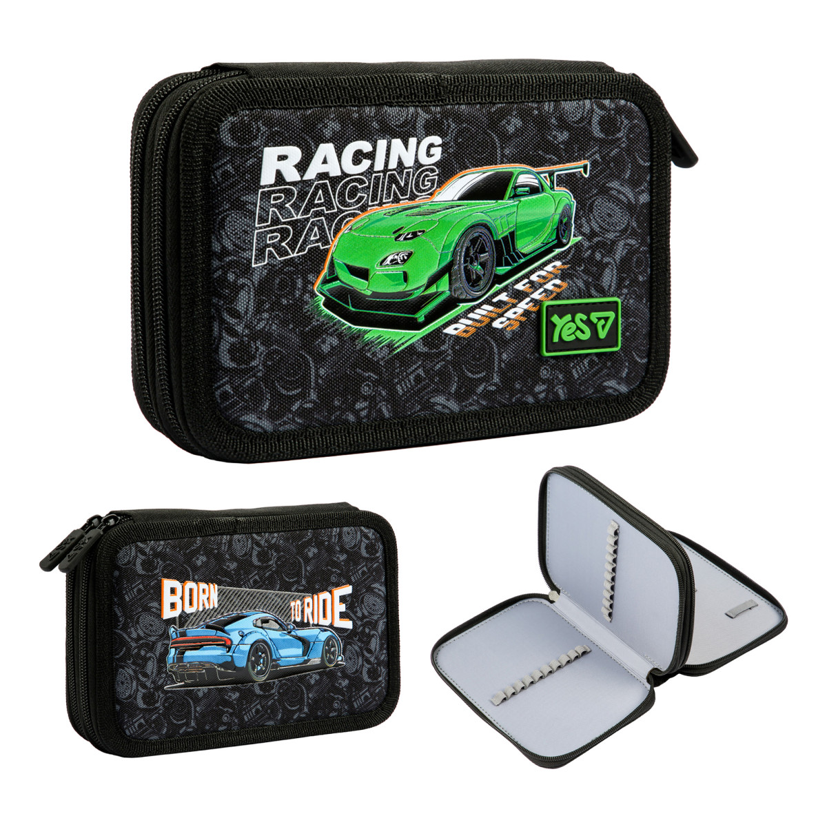 Пенал твердый YES HP-01 Racing Life 533715 4х13х21 см