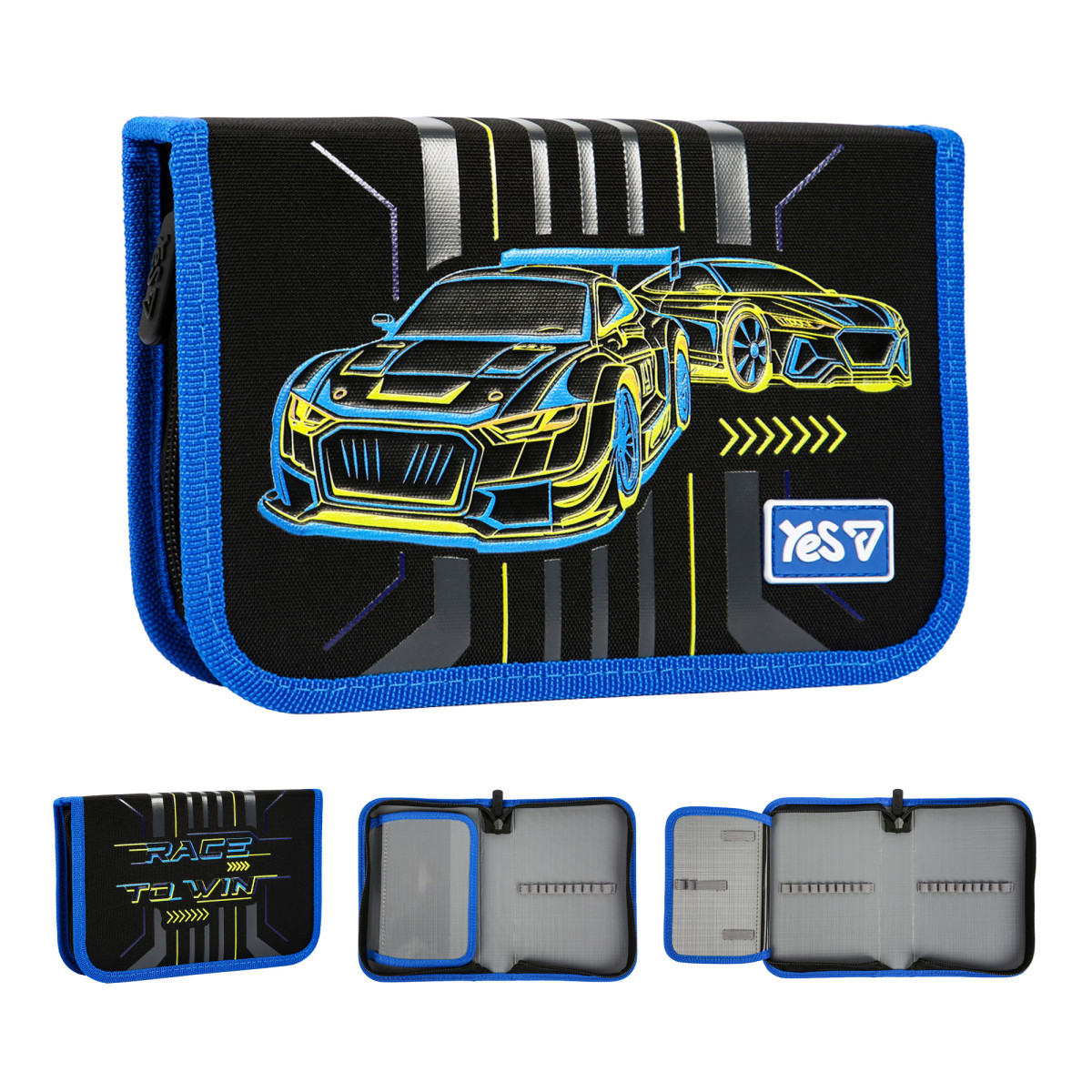 Пенал твердый одинарный с клапаном YES HP-03 Rally 533736 3х13х21 см