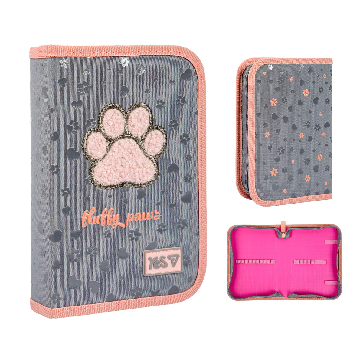Пенал твердый одинарный без клапана YES HP-02 Cute paws 533866 3х13х21 см