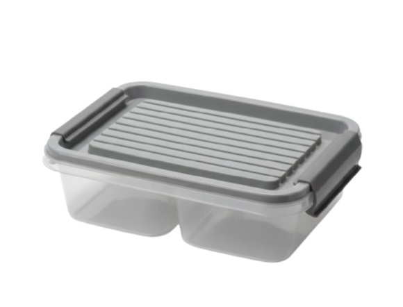 Контейнер двухсекционный для хранения пищевых продуктов Ardesto Fresh AR1302R 2х0.25 л серый