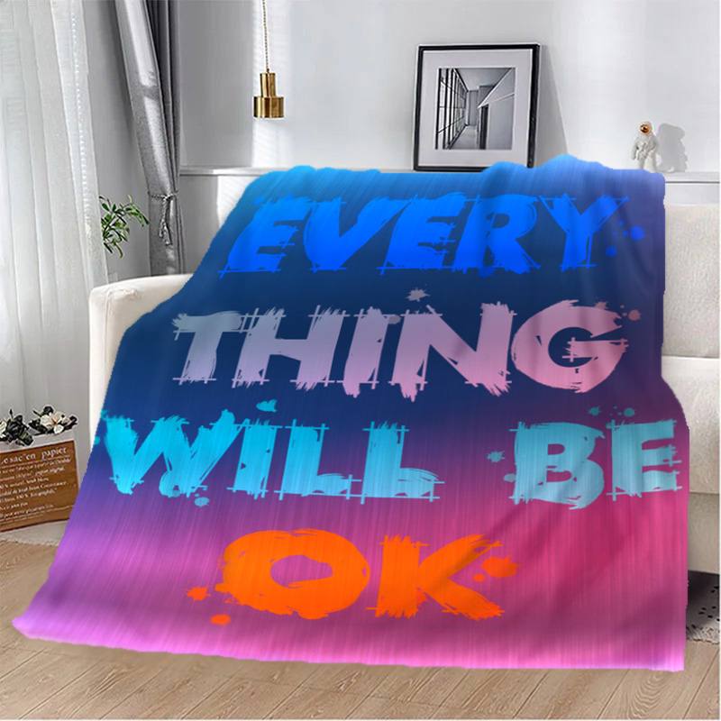 Плед 3D мотивационный EVERY THING WILL BE OK 12824 160х200 см