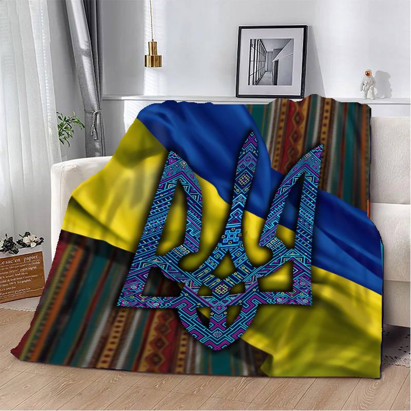 Плед патриотический 3D Герб с узором 12357 160х200 см