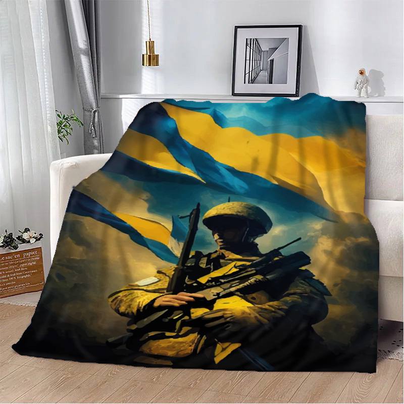 Плед патриотический 3D Защитник Украины 12186 160х200 см