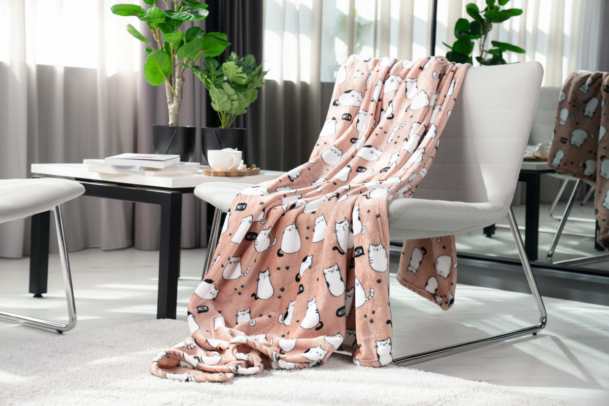 Плед Ardesto Flannel Кошки ART-0108-PB 160х200 см коричневый