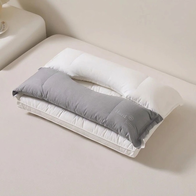 Подушка ортопедическая на две зоны Colorful Home 21817 50х70 см белая с серым
