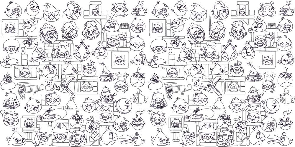 Обои-раскраски Angry Birds  60*120 C-120007