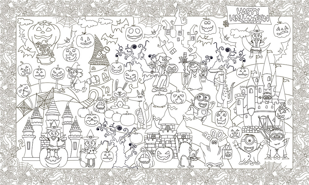Обои-раскраски Halloween 60*100 C-100035