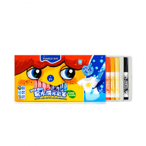 Фломастеры для рисования Marco Super Washable Jumbo 1632-36CB 36 предметов