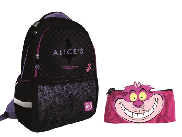 Рюкзак школьный с пеналом YES S-53 Collection Alice in Wonderland 558601 2 предмета
