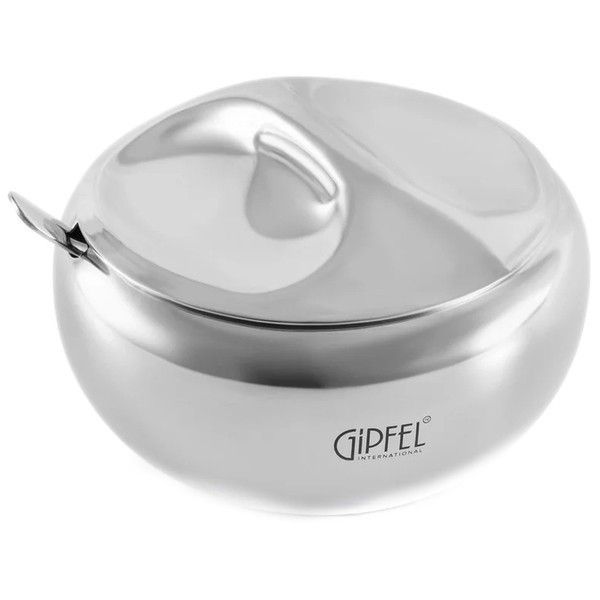 Сахарница с ложкой Gipfel Bonjour GP-7121 520 мл серая