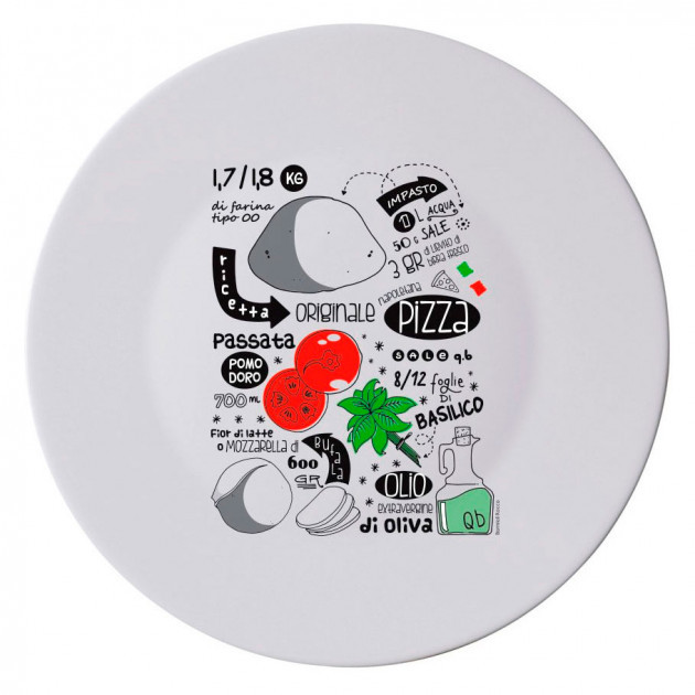 Блюдо для пиццы 33 см Pizza Recipe Bormioli Rocco 419320-F-77321132
