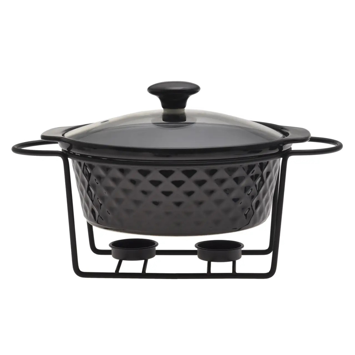 Мармит керамический Kamille KM-6425 24х21х8 см 1.5 л черный