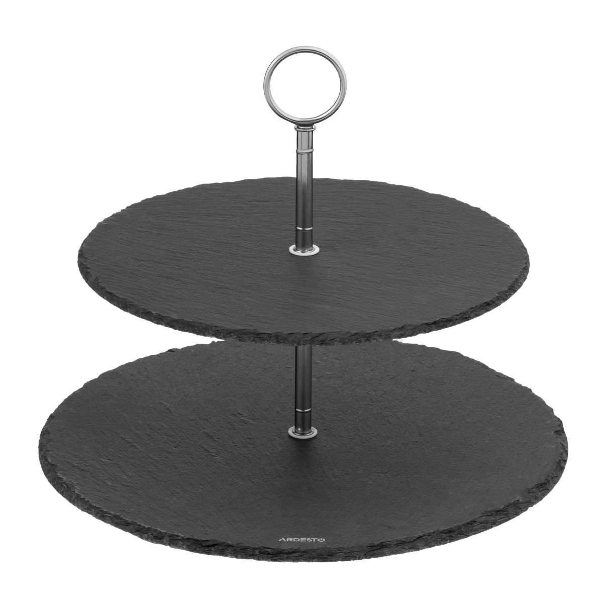 Блюдо 2-х ярусное Ardesto AR0957 25 см черное Блюдо 2-х ярусное Ardesto AR0957 25 см черное