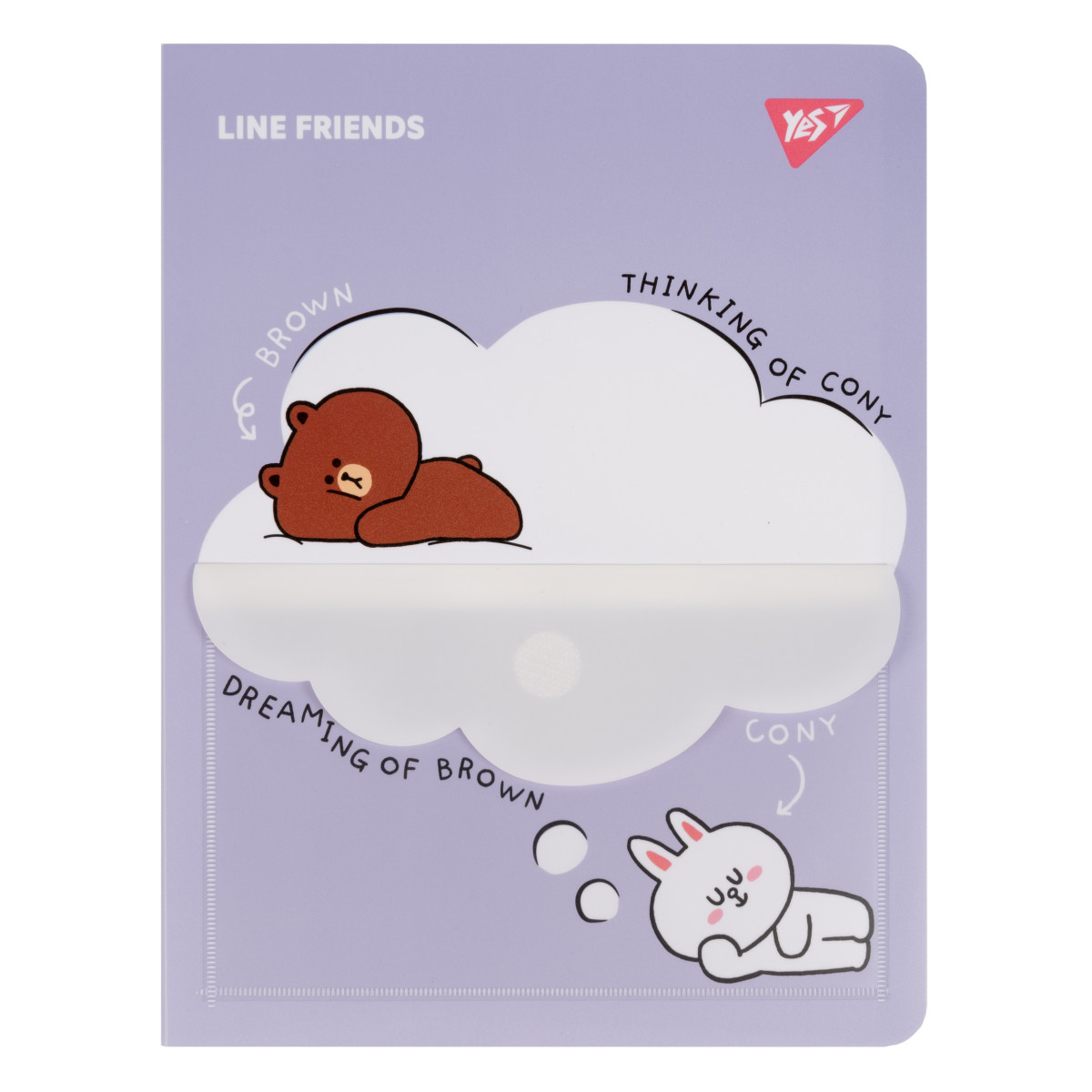 Папка на 20 файлов A4 YES Line Friends 492102