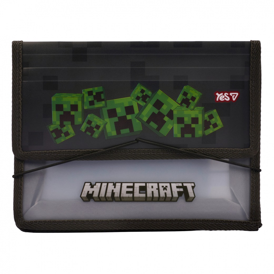 Папка для тетрадей на резинке В5 YES Minecraft Creepers 492360 20х24х5 см
