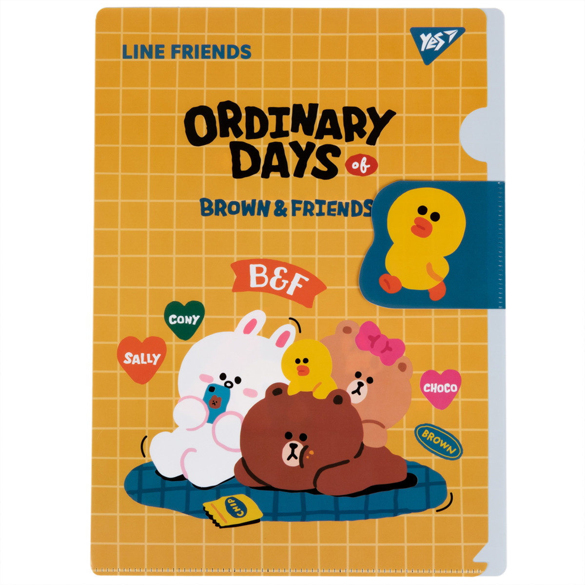 Папка-уголок с клапаном A4 YES Line Friends 492106