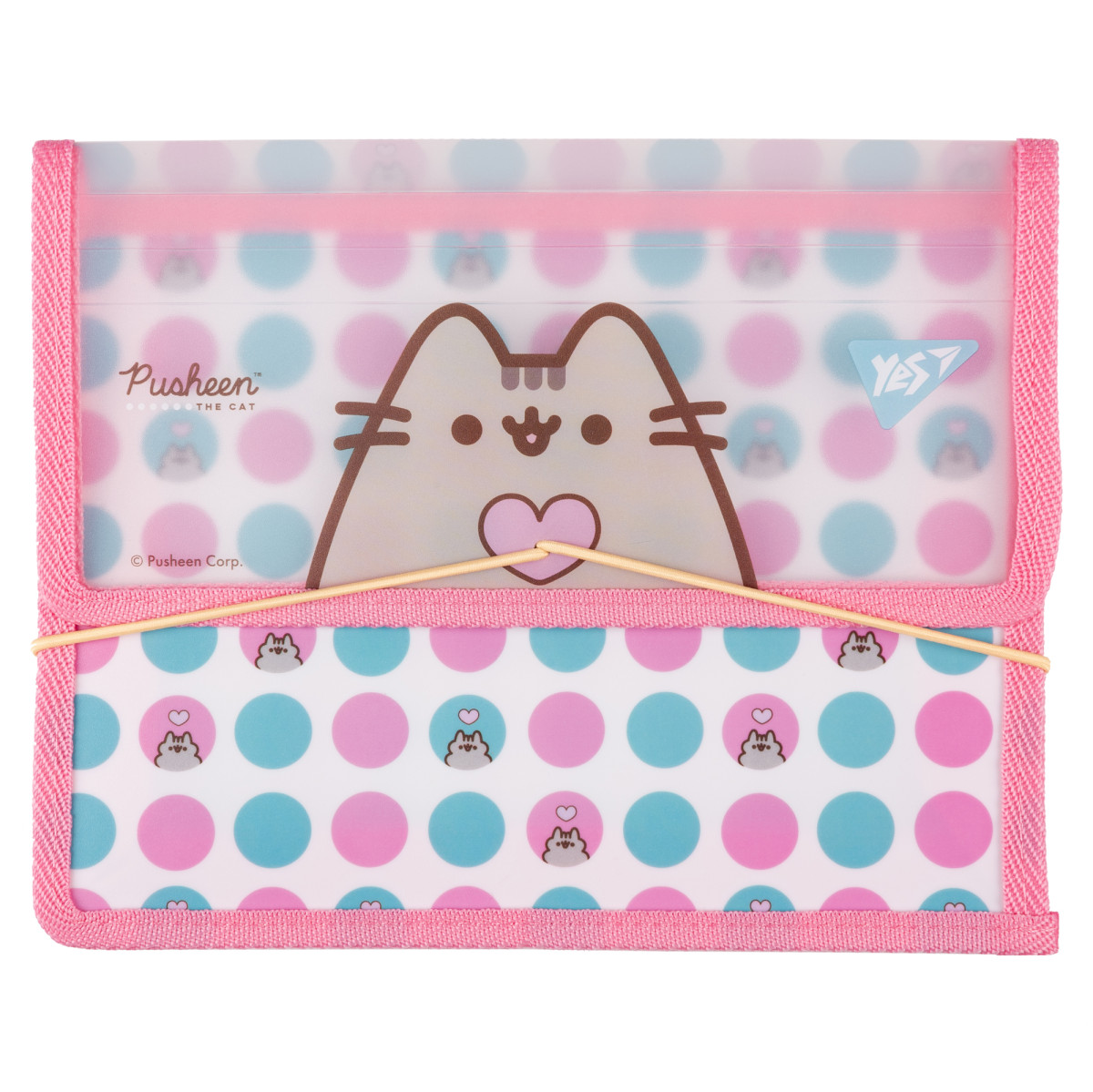 Папка для тетрадей на резинке В5 YES Pusheen Heart 492209 20х24х5 см