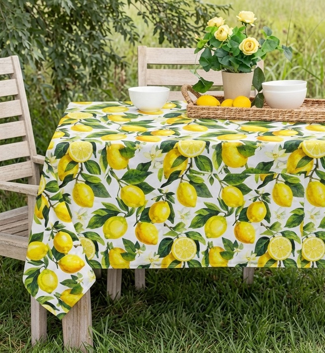 Скатерть Ardesto Sicilian lemons ART07LM 120х140 см