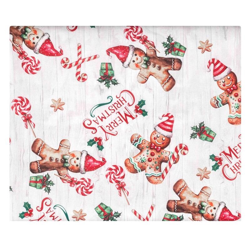 Скатерть Ardesto Christmas Gingerbread ART07HG 120х140 см красная
