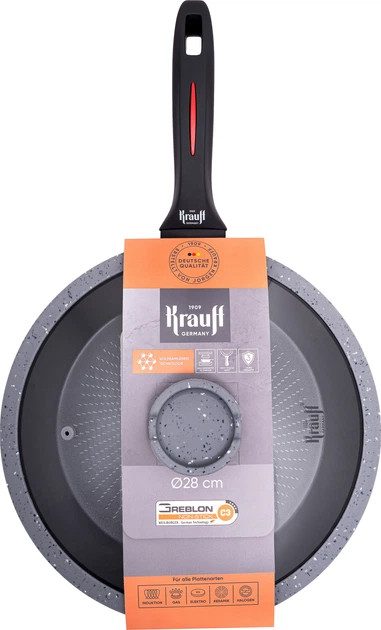 Сковорода универсальная с крышкой Krauff Smart Fry 25-45-180 28 см черная