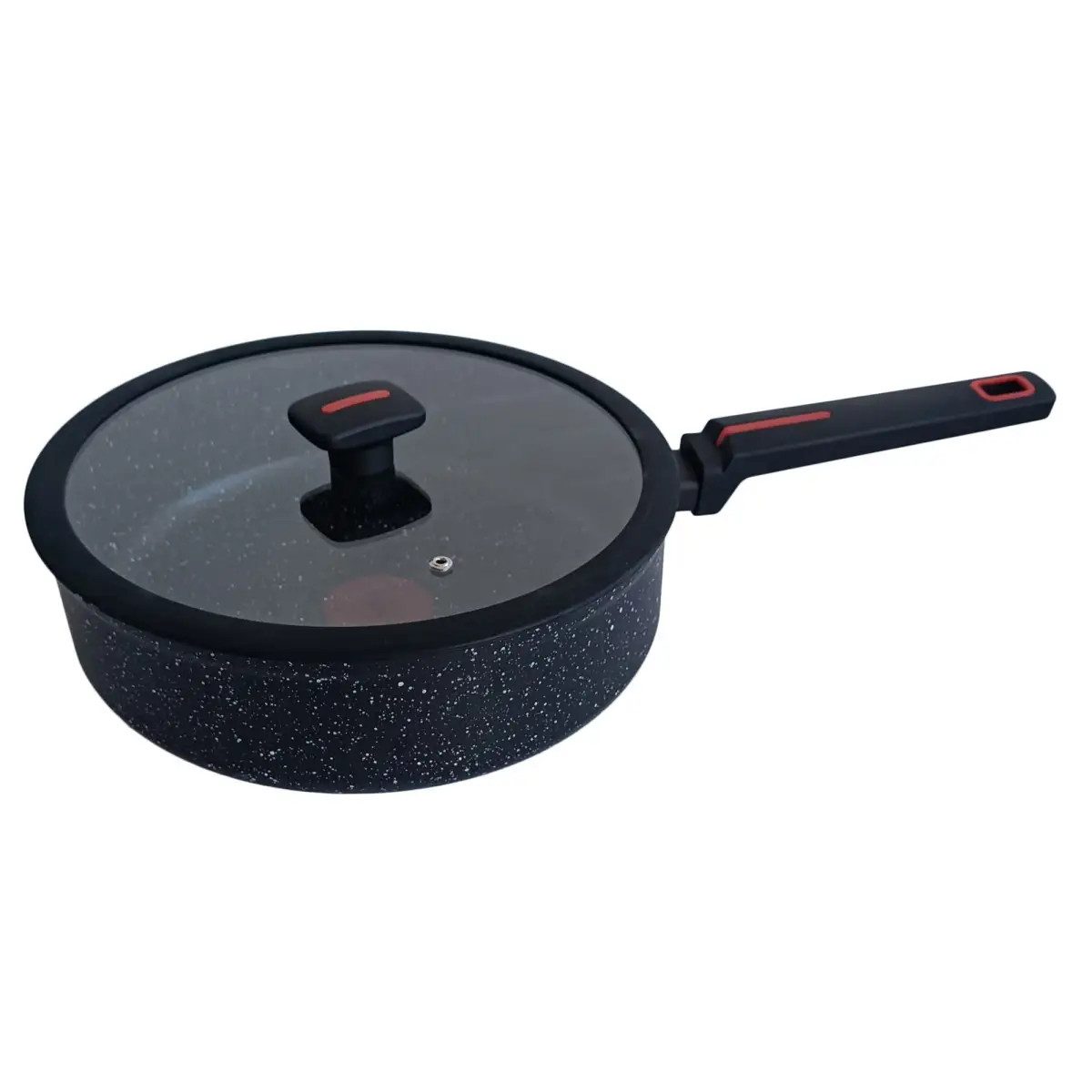 Сковорода глубокая с крышкой и термоиндикатором Gusto INSTINCT GT-2901-26 26 см черная Сковорода глубокая с крышкой и термоиндикатором Gusto INSTINCT GT-2901-26 26 см черная