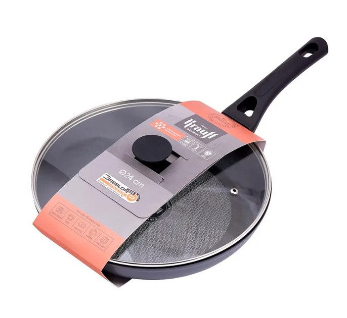 Сковорода универсальная Krauff Greblon Non-Stick 88-222-114 24 см черная